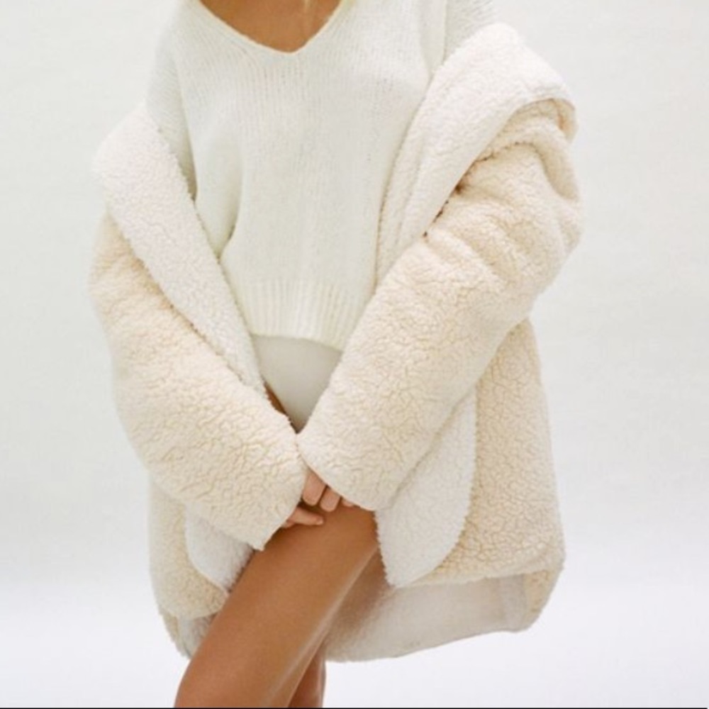 bdg carmella reversible hooded teddy jacket